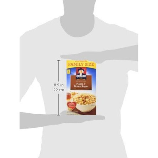 【Flash Sale + Free Shipping】QUAKER Maple & Brown Sugar Family Pack Instant Oatmeal (18 Packets x 43 g)+Apples & Cinnamon Family Pack Instant Oatmeal (18 Packets x 33 g)+Gluten-Free Quick Oats, 511 g - Image 12