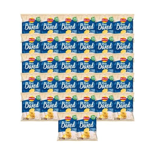 【2025 Flash Sales+ Free Shipping】Walkers 37.5 g Baked Cheese and Onion Potato Crisps Box – 50 Percent Less Fat Suitable for Vegetarians – Case of 32 Bags - Image 4