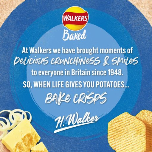 【2025 Flash Sales+ Free Shipping】Walkers 37.5 g Baked Cheese and Onion Potato Crisps Box – 50 Percent Less Fat Suitable for Vegetarians – Case of 32 Bags - Image 10