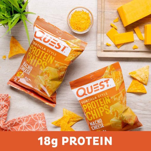 【2023 Flash Sale + Free Shipping】Quest 1.1 Ounce Nacho Cheese Nutrition Tortilla Style Protein Chips - Pack of 12 - Image 3