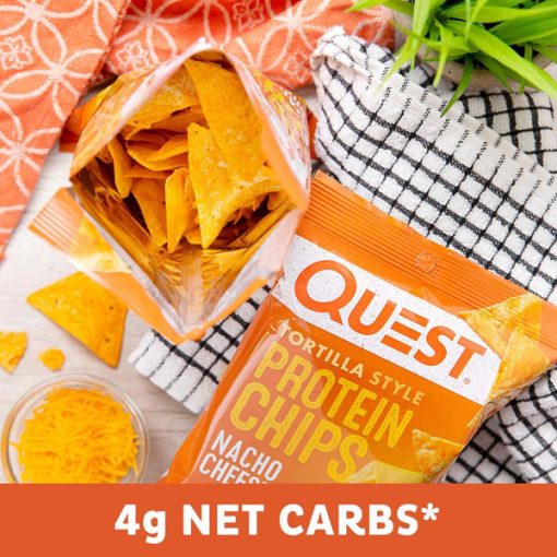 【2023 Flash Sale + Free Shipping】Quest 1.1 Ounce Nacho Cheese Nutrition Tortilla Style Protein Chips - Pack of 12 - Image 4
