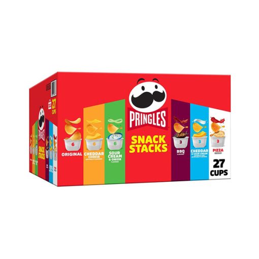 【2025 Flash Sales+ Free Shipping】Pringles 19.3 oz Box 6 Flavors Variety Pack Potato Crisps Chips (27 Cups)
