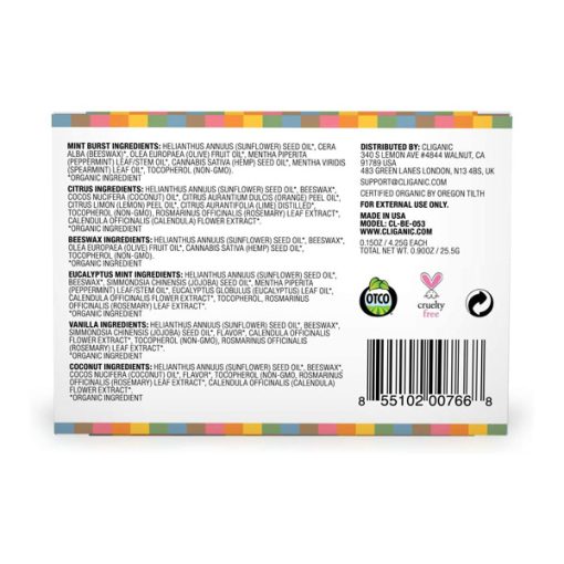 【Flash Sale + Free Shipping】Cliganic USDA 100% Natural Moisturizer Organic Lip Balm Stocking Stuffer Gift Set - 6 Flavors - Image 7