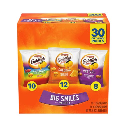 【2025 Flash Sales+ Free Shipping】Goldfish 30 Count Cheddar Crackers Big Smiles Variety Pack - Image 2