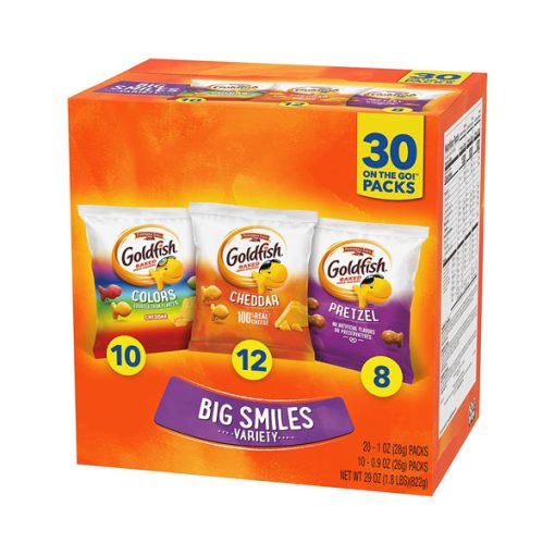 【2025 Flash Sales+ Free Shipping】Goldfish 30 Count Cheddar Crackers Big Smiles Variety Pack - Image 8