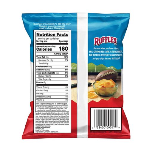 【Flash Sale + Free Shipping】Ruffles Cheddar Sour Cream Potato Chips - 1 Ounce (Pack of 40) - Image 2