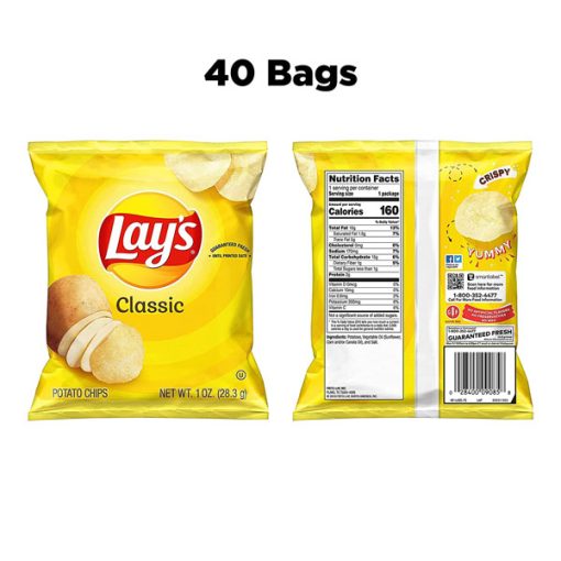 【2025 Flash Sales+ Free Shipping】Lay's Classic Potato Chips, 1 oz (Pack of 40) - Image 2