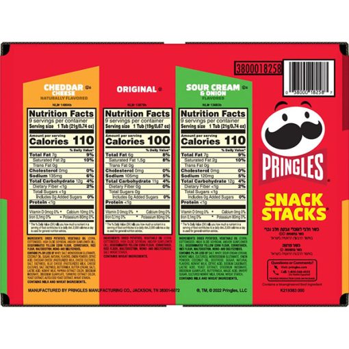 【Flash Sale + Free Shipping】Pringles 19.3 oz Box 3 Flavors Variety Pack Potato Crisps Chips (27 Cups) - Image 9