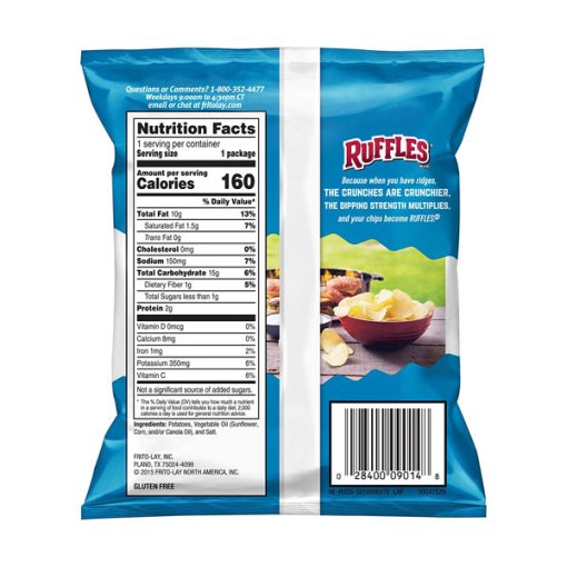 【Flash Sale + Free Shipping】Ruffles Original Potato Chips - 1 Ounce (Pack of 40) - Image 2