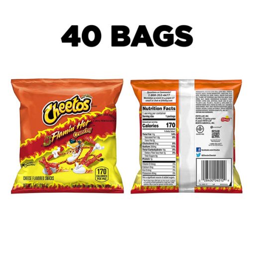 【2025 Flash Sales+ Free Shipping】Cheetos 40 count Crunchy Flamin' Hot Cheese Flavored Snacks - Image 2