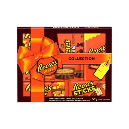【2025 Flash Sales+ Free Shipping】REESE'S 567g Lovers Chocolate Peanut Butter Assorted Candy Gift Box -  8 Assorted Bars