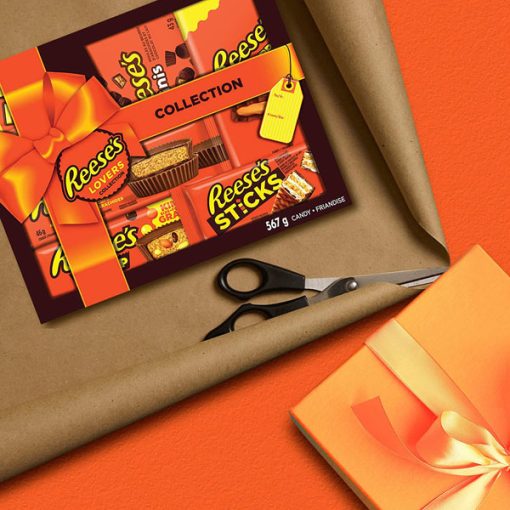 【2025 Flash Sales+ Free Shipping】REESE'S 567g Lovers Chocolate Peanut Butter Assorted Candy Gift Box -  8 Assorted Bars - Image 2