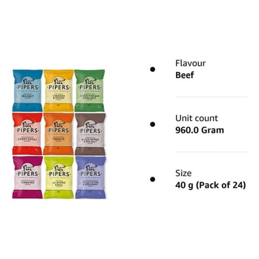【2025 Flash Sales+ Free Shipping】Pipers Crisps Mixed Case - 24x40 Mixed Between 6 Flavours - Image 3