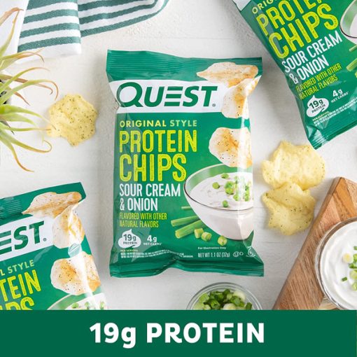 【2025 Flash Sales+ Free Shipping】Quest 1.1 Ounce Nutrition Sour Cream & Onion High Protein Protein Chips - Pack of 12 - Image 3
