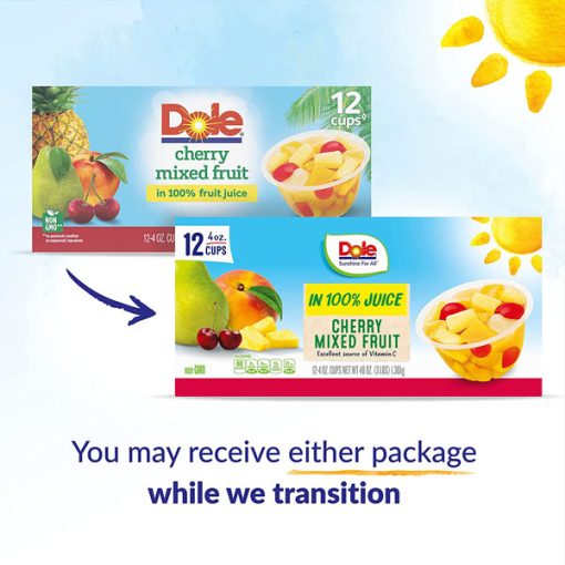【2025 Flash Sales+ Free Shipping】Dole 4 Oz 12 Count  Fruit Bowls Cherry Mixed Fruit in 100% Juice - Image 2