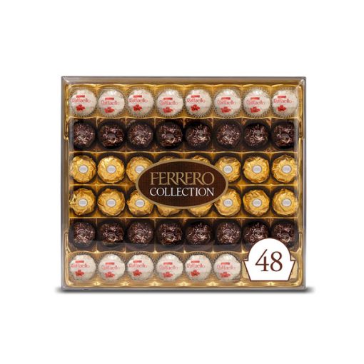 【2025 Flash Sales+ Free Shipping】Ferrero 18.2 oz, 48 Count Collection Premium Gourmet Assorted Hazelnut Milk Chocolate, Dark Chocolate and Coconut