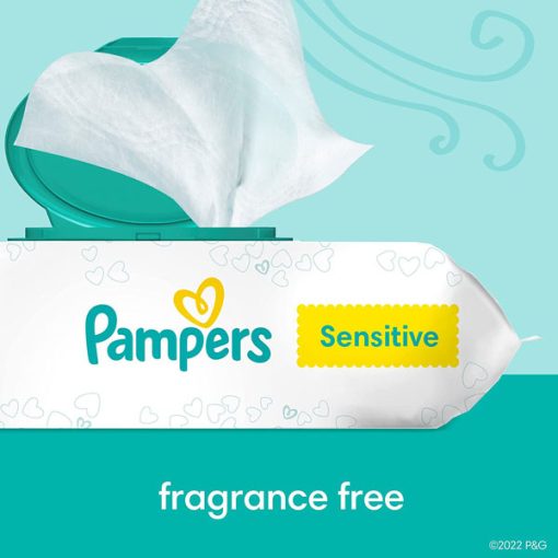 【2025 Flash Sales+ Free Shipping】Pampers 72 Count Total 576 Wipes Sensitive Water Based Baby Diaper Wipes - Hypoallergenic and Unscented - Image 8