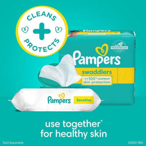 【2025 Flash Sales+ Free Shipping】Pampers 72 Count Total 576 Wipes Sensitive Water Based Baby Diaper Wipes - Hypoallergenic and Unscented - Image 10