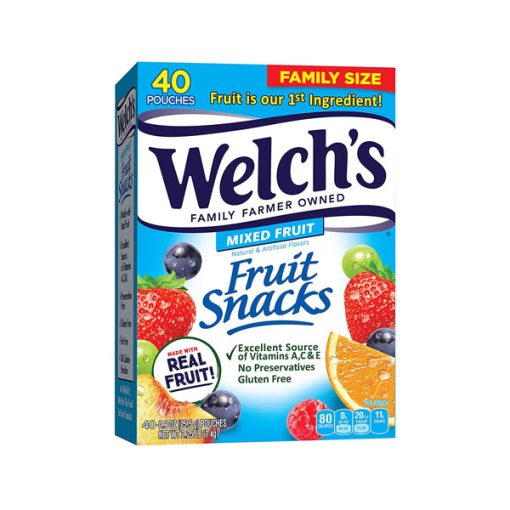 【2025 Flash Sales+ Free Shipping】Welch's 0.9 oz Mixed Fruit Gluten Free Fruit Snacks - Individual Single Serve Bags 40 Count (Pack of 1)