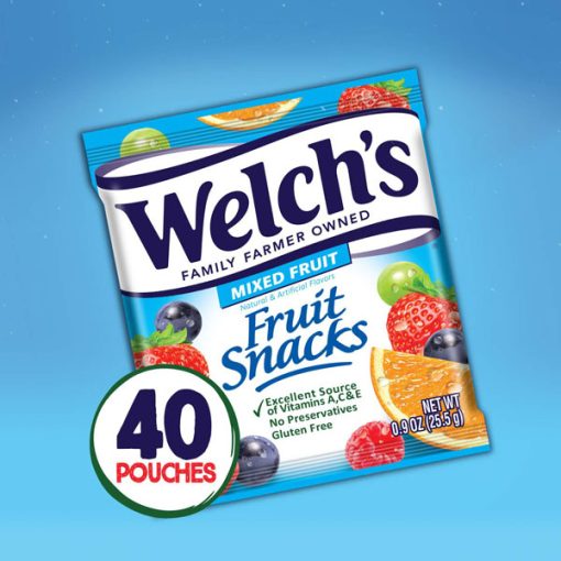 【2025 Flash Sales+ Free Shipping】Welch's 0.9 oz Mixed Fruit Gluten Free Fruit Snacks - Individual Single Serve Bags 40 Count (Pack of 1) - Image 2