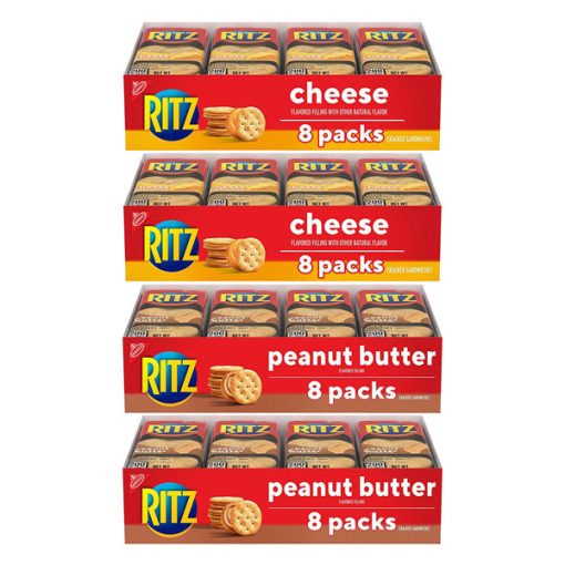 【2025 Flash Sales+ Free Shipping】RITZ 32 Packs Peanut Butter Sandwich Cracker Snacks and Cheese Sandwich Snack Crackers Variety Pack - Image 8