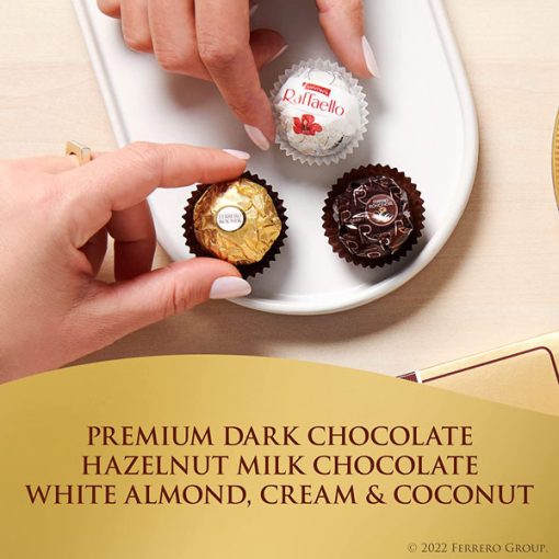 【2025 Flash Sales+ Free Shipping】Ferrero Collection 9.1 oz, 24 Count Premium Gourmet Assorted Hazelnut Milk Chocolate, Dark Chocolate and Coconut - Image 4