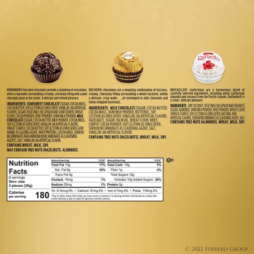 【2025 Flash Sales+ Free Shipping】Ferrero Collection 9.1 oz, 24 Count Premium Gourmet Assorted Hazelnut Milk Chocolate, Dark Chocolate and Coconut - Image 7