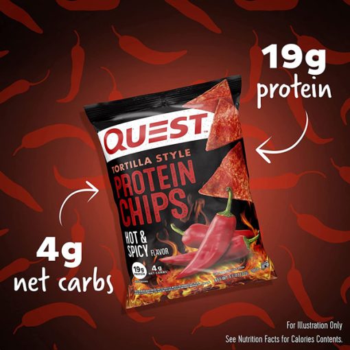 【2025 Flash Sales+ Free Shipping】Quest 1.1 Ounce Nutrition Hot & Spicy High Protein Tortilla Style Protein Chips - Pack of 12 - Image 2