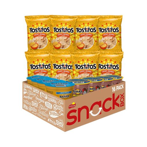 【2025 Flash Sales+ Free Shipping】Tostitos 16 Count Variety Bite Sized Rounds Salsa Cups Nacho Cheese Cups & Chip and Dip Pack