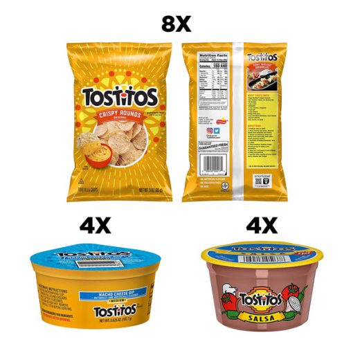 【2025 Flash Sales+ Free Shipping】Tostitos 16 Count Variety Bite Sized Rounds Salsa Cups Nacho Cheese Cups & Chip and Dip Pack - Image 3