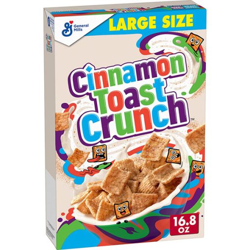 【Flash Sale + Free Shipping】Cinnamon Toast Crunch Original Crispy Breakfast Cereal 16.8 oz.(2 Boxes) & Sugar Squares Toast Crunch 12 oz 1 box - Image 2