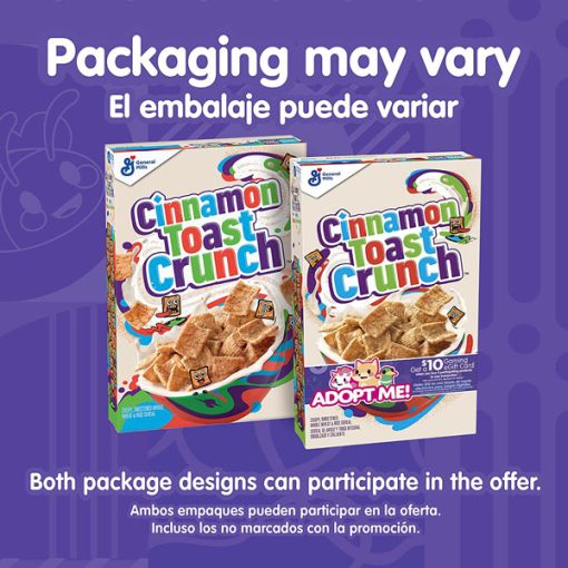【Flash Sale + Free Shipping】Cinnamon Toast Crunch Original Crispy Breakfast Cereal 16.8 oz.(2 Boxes) & Sugar Squares Toast Crunch 12 oz 1 box - Image 4