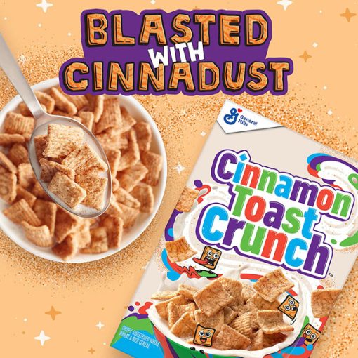 【Flash Sale + Free Shipping】Cinnamon Toast Crunch Original Crispy Breakfast Cereal 16.8 oz.(2 Boxes) & Sugar Squares Toast Crunch 12 oz 1 box - Image 7