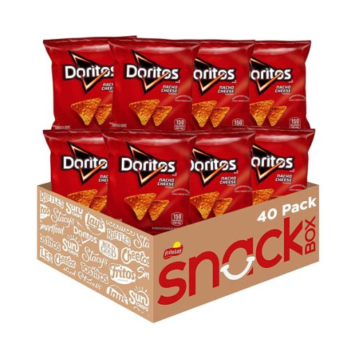 【2025 Flash Sales+ Free Shipping】Doritos 1 oz 40 Packs Nacho Cheese Flavored Tortilla Chips