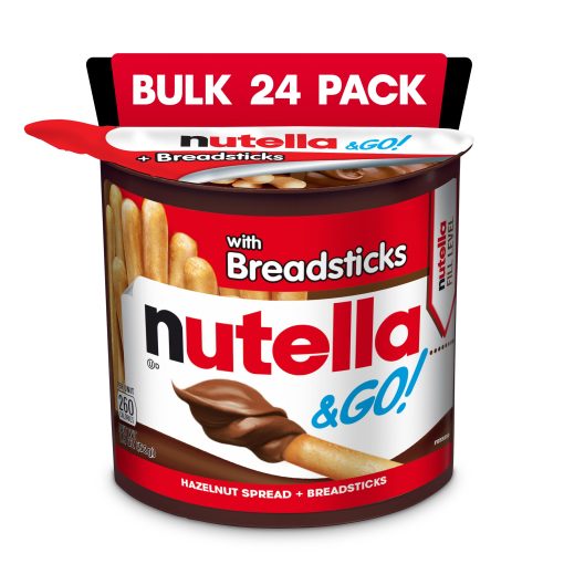 【2025 Flash Sales+ Free Shipping】Nutella & GO! Hazelnut and Cocoa Spread with Breadsticks, Snack Pack, 1.8 oz each, Bulk 24 Pack