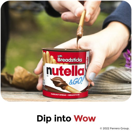 【2025 Flash Sales+ Free Shipping】Nutella & GO! Hazelnut and Cocoa Spread with Breadsticks, Snack Pack, 1.8 oz each, Bulk 24 Pack - Image 3