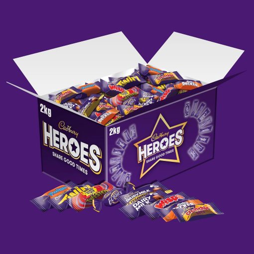 【2025 Flash Sales+ Free Shipping】Cadbury Heroes Chocolate Bulk Share Box, Assorted Mini-Size Milk Chocolate Bars, 2 kg - Image 2