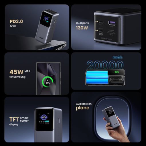 【New Users Only】20000mAh Powerbank PD 130W 2C1A Fast Charging Power Bank - Image 3