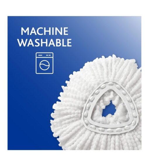 【Exclusive for new TK users】O-Cedar EasyWring Microfiber Spin Mop & Bucket Floor Cleaning System + 4 Extra Refills, Red/Gray - Image 4