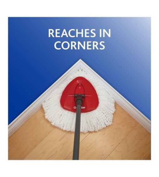 【Exclusive for new TK users】O-Cedar EasyWring Microfiber Spin Mop & Bucket Floor Cleaning System + 4 Extra Refills, Red/Gray - Image 5