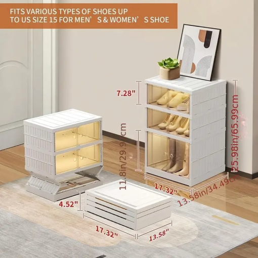 【New Users Only】Foldable shoe storage box - Image 4