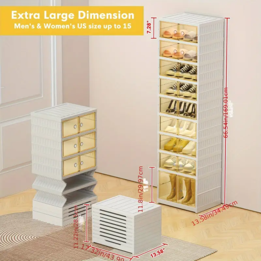 【New Users Only】Foldable shoe storage box - Image 7