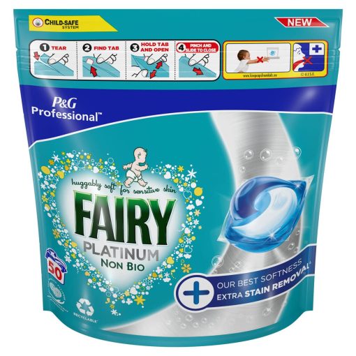 【New Users Only】Fairy Non Bio Platinum Pods with Extra Stain Removal, 100 Wash - Image 2