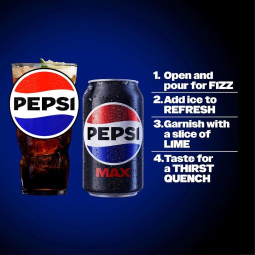 【First Order Discount】Pepsi Max Cans, 12 x 330ml - Image 4
