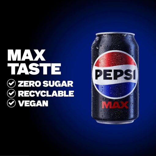 【First Order Discount】Pepsi Max Cans, 12 x 330ml - Image 3