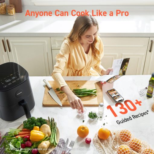 【First Order Discount】Smart Air Fryer, 5 QT Compact 9-in-1 Oven, Preheat, 450°F Max, Dishwasher-Safe - Image 6
