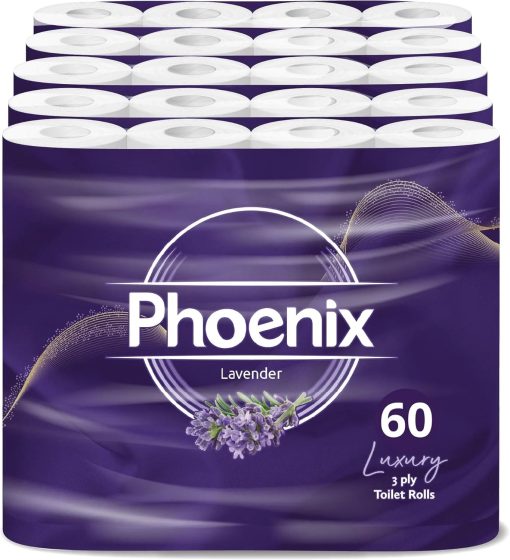 【Exclusive for new TK users】60 Phoenix Soft Supreme Luxury Toilet Rolls Bulk Buy   Quilted White 3 Ply Toilet Paper   Pack of 60 Toilet Tissue   tastydaily