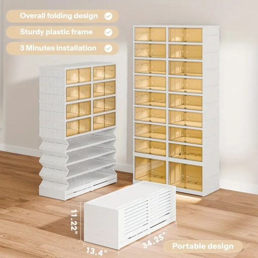 【New Users Only】Foldable shoe storage box - Image 5